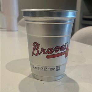 Braves Aluminum Drinkware Cup - Silver
